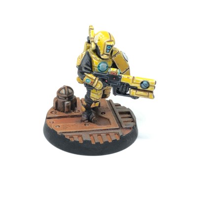 Yellow T’au Kill Team Fire Warrior Pulse Carbine