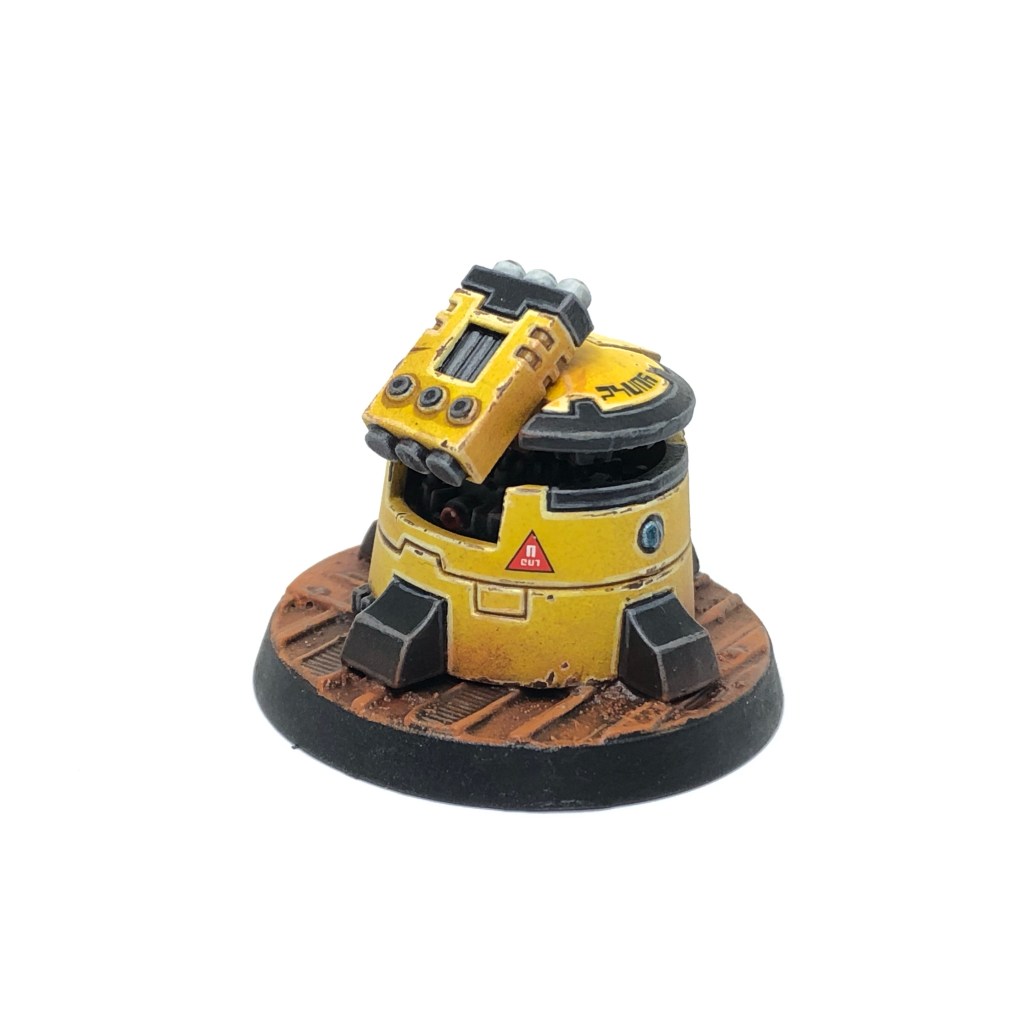 Yellow T’au Kill Team Pathfinder DS8 Tactical Support Turret back